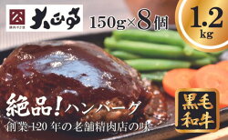 【ふるさと納税】 ハンバーグ 国産 和牛 1.2kg 創業120年 大正亭 自家製 デミグラスソース 家庭用 レシピ付き 小分け 冷凍 簡単 画像1