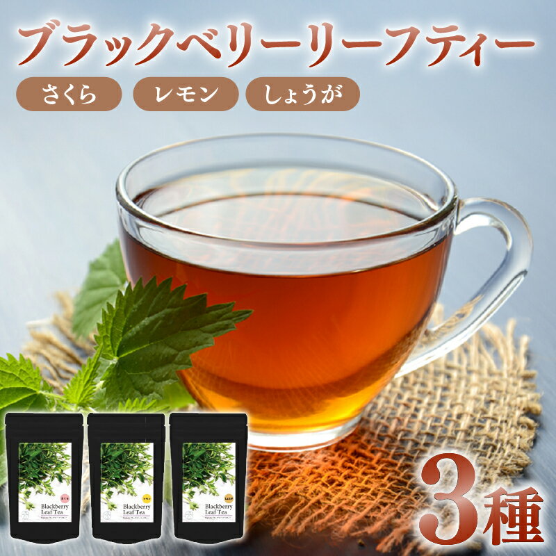 【ふるさと納税】 ハーブティー ブラックベリー リーフ ティー 3種 計60g さくら しょうが レモン 国産 フルーツ 果物 茶 お茶 ブレンド ノンカフェイン 静岡県 藤枝市