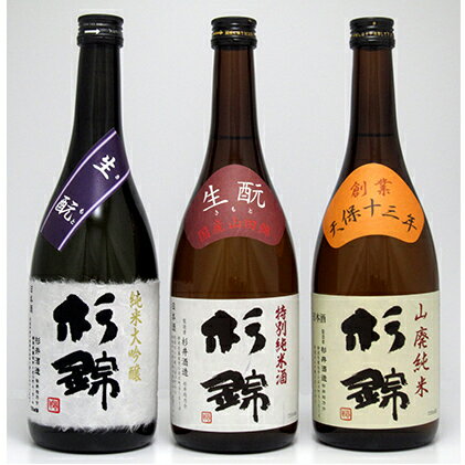 【ふるさと納税】 日本酒 杉錦 飲み比べ 720ml 3本セットC 生? 山廃 純米 特別 純米酒 純米 大吟醸 地酒 静岡県 お酒 家飲み 宅飲み ギフト プレゼント 父の日 敬老の日 贈答 贈り物 おうち時間 杉井酒造 静岡県 藤枝市