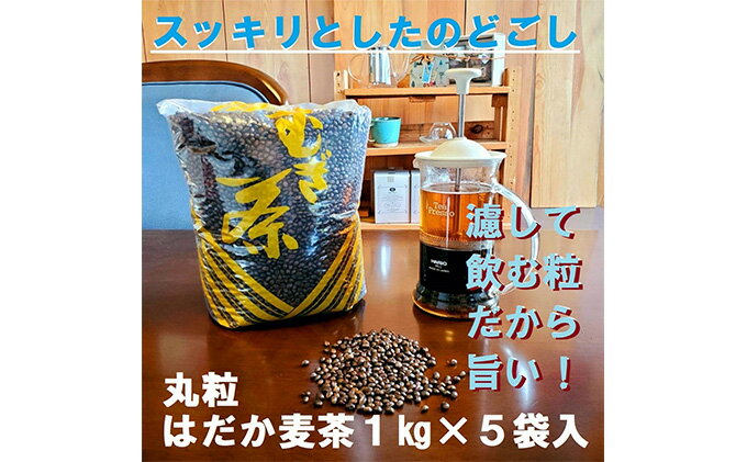 【ふるさと納税】 麦茶 のどごしさやか「はだか麦茶」 1kg 入れ 5袋 飲料 大容量 むぎ茶 煮出し 八木音 静岡県 静岡県 藤枝市