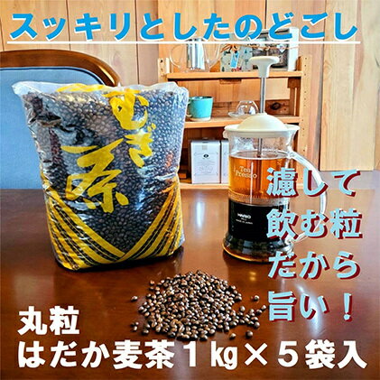 【ふるさと納税】 麦茶 のどごしさやか「はだか麦茶」 1kg 入れ 5袋 飲料 大容量 むぎ茶 煮出し 八木音 静岡県 静岡県 藤枝市