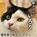 【ふるさと納税】 猫 カフェ 利用優待券 チケット 1時間分 × 3枚 ( ねこ ネコ 動物 ペット 癒し 保護猫 触れ合い 猫カフェ 体験型 利用券 カフェ利用券 動物カフェ ) 静岡県 藤枝市