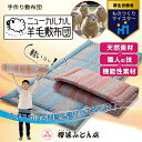 【ふるさと納税】とにかく軽くてお手入れ簡単!「ニューカルカル羊毛敷布団」シングルサイズ100cm×210cm◇