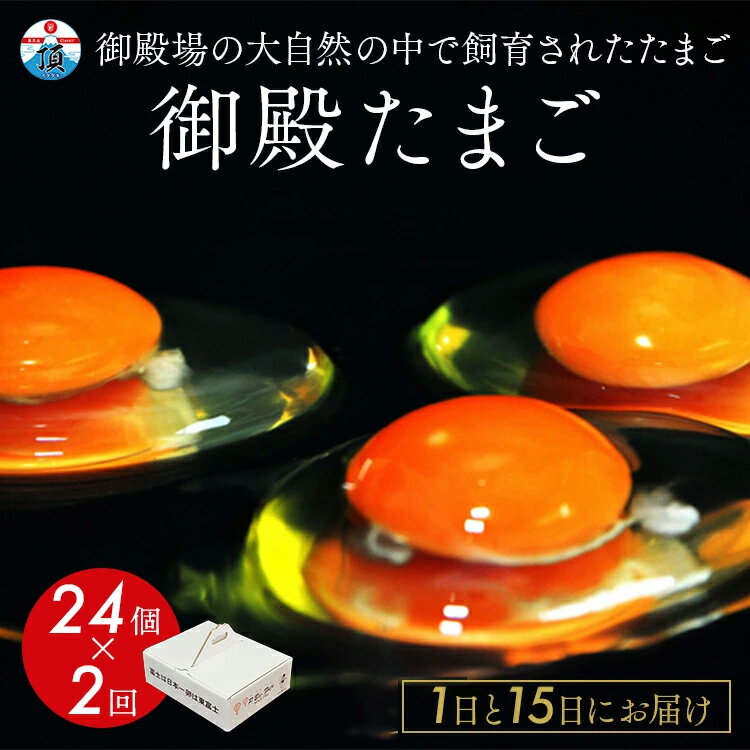 【ふるさと納税】《1日と15日にお届け》御殿たまご 赤たまご 24個入×月2回(破損保障含む)もみがら入 | 卵 タマゴ 玉子 たまごかけご飯 生卵 鶏卵 卵焼き 国産 東富士養鶏場 ※北海道・沖縄・離島地域への配送不可