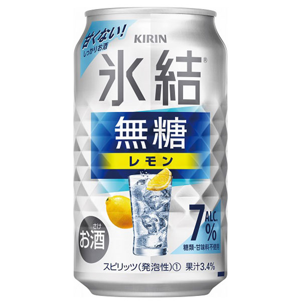 キリン 氷結 無糖 レモンAlc.7% 350ml 1ケース(24本)[お酒 チューハイ]