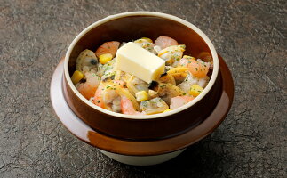 【ふるさと納税】本格料亭の釜めし2種セット【アサリとバターの釜めし・しらすと桜えびの釜めし】【加工食品・魚貝類・しらす・アサリ・あさり・浅利】