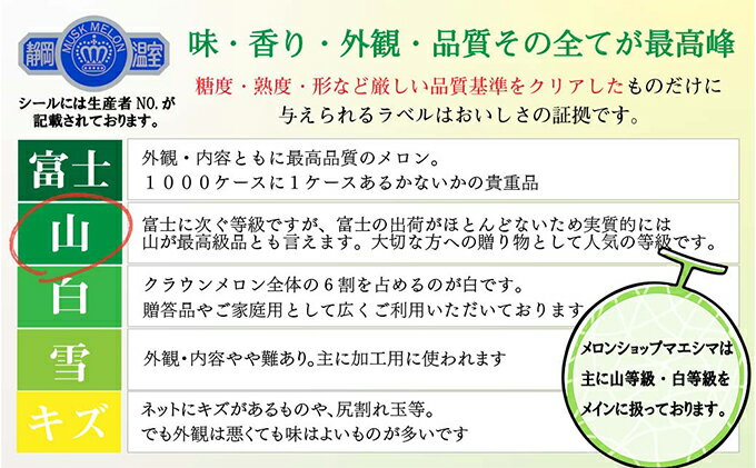 【ふるさと納税】【6か月定期便】クラウンメロン【上（山等級）】中玉（1.3kg前後）1玉入り　【定期便・果物類・メロン青肉・クラウンメロン・メロン・フルーツ・6ヶ月・6回・半年】