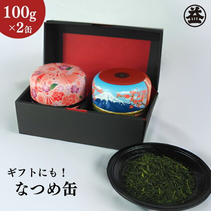 特選　深蒸し新茶《特上煎茶》なつめ缶ギフト（100g×2缶）　【お茶・緑茶・深蒸し新茶・茶】　お届け：2024年5月初旬～2025年4月下旬