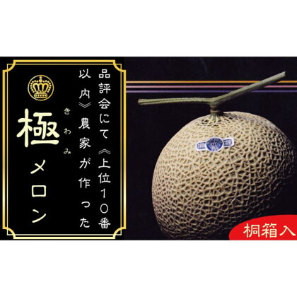 【12ヶ月定期便】クラウンメロン”極メロン”1玉　【桐箱入り】 メロン 人気 厳選 ギフト 贈り物 デザート グルメ フルーツ 果物 袋井市　【定期便・果物類・メロン青肉】