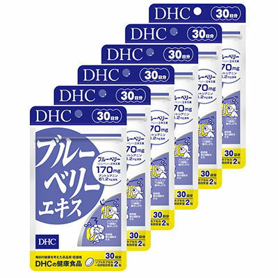 サプリ DHC ブルーベリー エキス 30日分×6個 セット サプリメント ビタミン 健康 美容 静岡　　お届け：2022年3月23日～