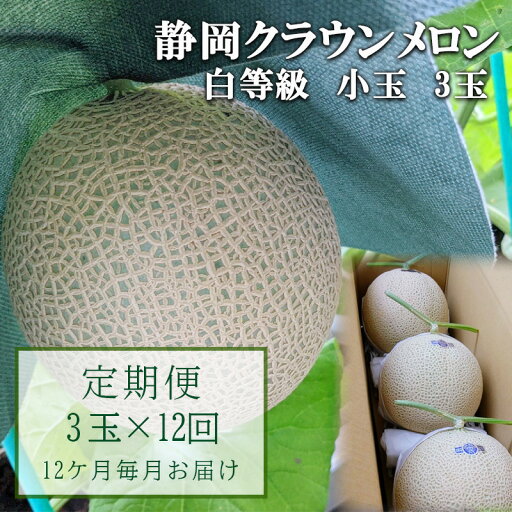 【ふるさと納税】【12か月定期便】クラウンメロン【並(白等級)】小玉(1.1kg前後)3玉入り 果物 メロン青肉 フルーツ デザート 高級メロンブランド 高級メロン ブランドメロン 【ふるさと納税】【12か月定期便】クラウンメロン【並(白等級)】小玉(1.1kg前後)3玉入り 果物 メロン青肉 フルーツ デザート 高級メロンブランド 高級メロン ブランドメロン