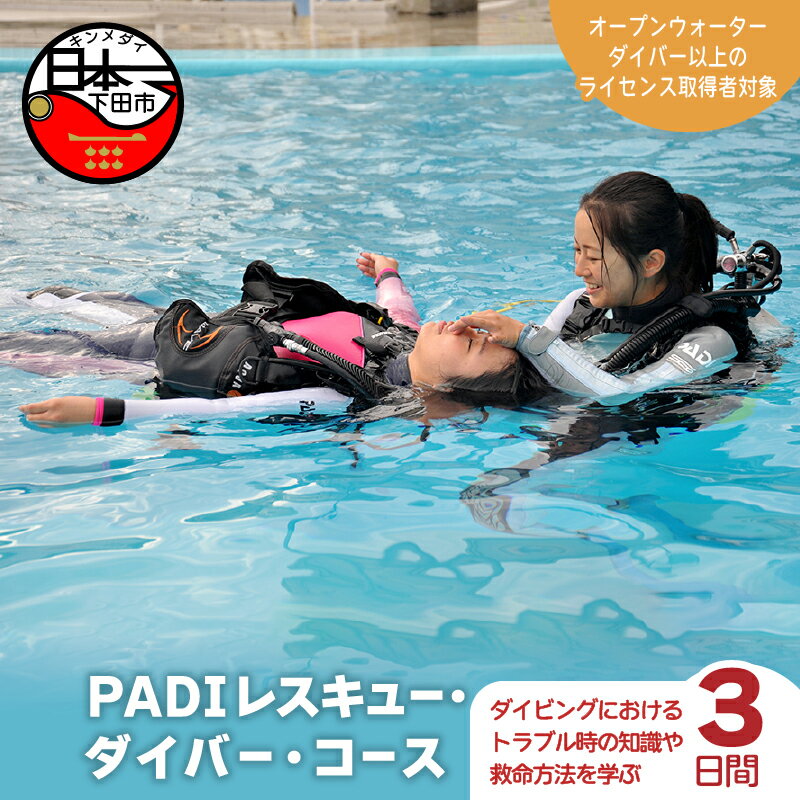 【ふるさと納税】 ダイビング 資格取得 海 PADI レスキュー ダイバー コース 3日間 ライセンス保持者 ..