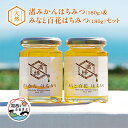 【ふるさと納税】浜名湖ほとりで採れた天然はちみつ 渚みかんはちみつ・みなと百花はちみつ 各180g 2本セット【1392349】