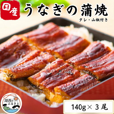 【ふるさと納税】特撰うなぎ蒲焼140g×3尾【配送不可地域：離島】【1497489】