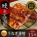 【ふるさと納税】浜名湖産うなぎの蒲焼き 1尾あたり120〜140g×15パック【配送不可地域:離島】【1588397】