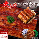 【ふるさと納税】食品添加物不使用の浜名湖うなぎ 長蒲焼5尾(約180g×5)大きなうなぎで脂ノリノリです!肝焼き付【配送不可地域:離島】【1473248】
