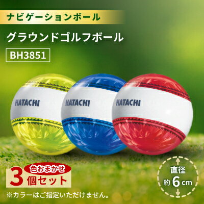 【ふるさと納税】3個セット ナビゲーションボール グラウンドゴルフボール BH3851【1599058】