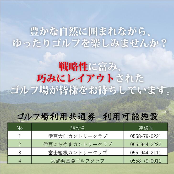 【ふるさと納税】 伊豆の国市ゴルフ場利用共通券（5000円×9枚） ／ 体験 ゴルフ場 チケット 送料無料 静岡県 220401-05