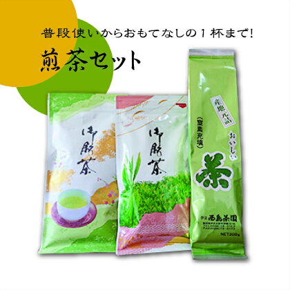 普段使いからおもてなしの1杯まで対応！煎茶のセット（3種類） ／ 送料無料 静岡県 200828-02