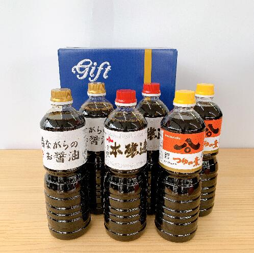 【ふるさと納税】ハチマル醤油　昔ながらのお醤油1000ml×2　本醸造醤油1000ml×2　つゆの素1000ml×2