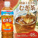 【ふるさと納税】 健康 ミネラル むぎ茶 計48本 650mL × 24本 2ケース カフェインゼロ 防災備蓄 茶 ペットボトル 飲料 伊藤園 ノンカフェイン ...
