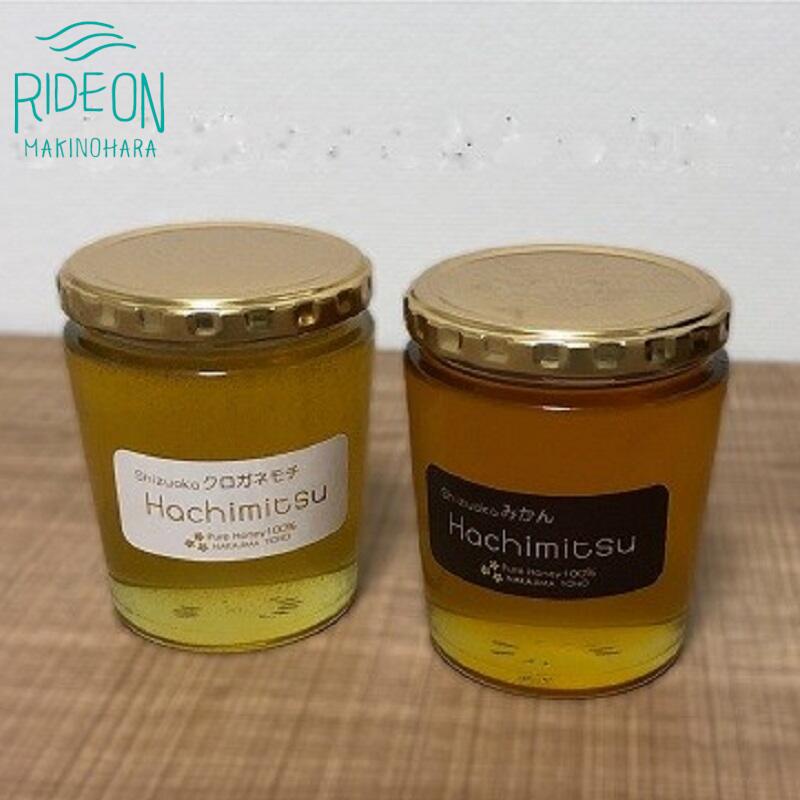 081-4 牧之原HONEY はちみつ（みかん蜜450g×1）（クロガネモチ450g×1）セット / ハチミツ 蜂蜜　国産