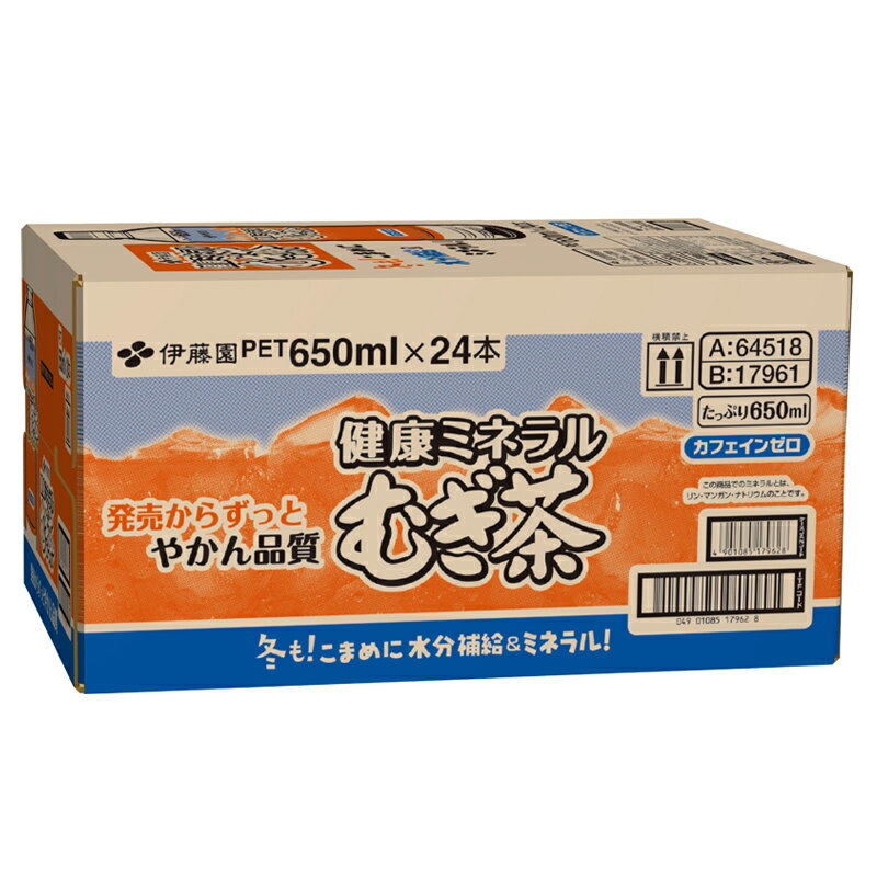 【ふるさと納税】 131-25 健康ミネラル むぎ茶 650mL × 24本 お届け カフェインゼロ 防災備蓄 茶 ペットボトル 飲料 伊藤園 ノンカフェイン