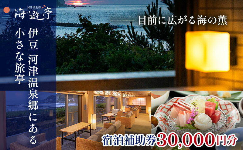 【ふるさと納税】海遊亭【30,000円】宿泊補助券 河津温泉 オーシャンビュー 河津 河津町 静岡 伊豆 宿泊券 旅館 旅行 観光 温泉 国内旅行　【 旅行 宿泊券 海辺 オーシャンフロント 新鮮 海の幸 良質 お風呂 ゆったり 】その2