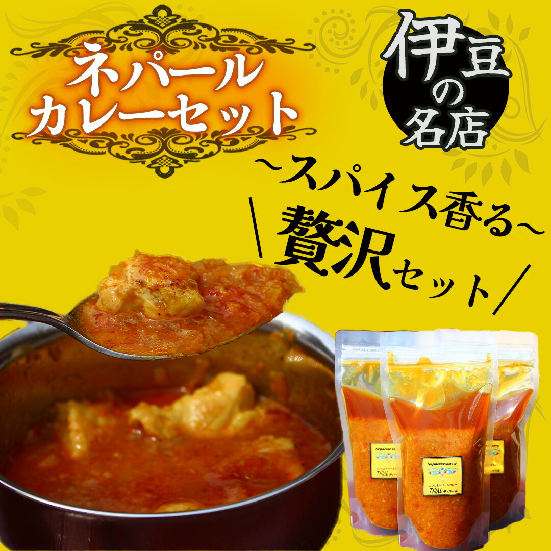 ティハールのネパールカレールーセット 3袋 5袋 ネパールカレー 手作り カレー ビーガン ご当地 アレンジ レトルト ギフト スパイス レトルト 美味い 調理可 おすすめ 南伊豆 ティハール お中元 見舞い 母の日 父の日 お歳暮 レトルト食品