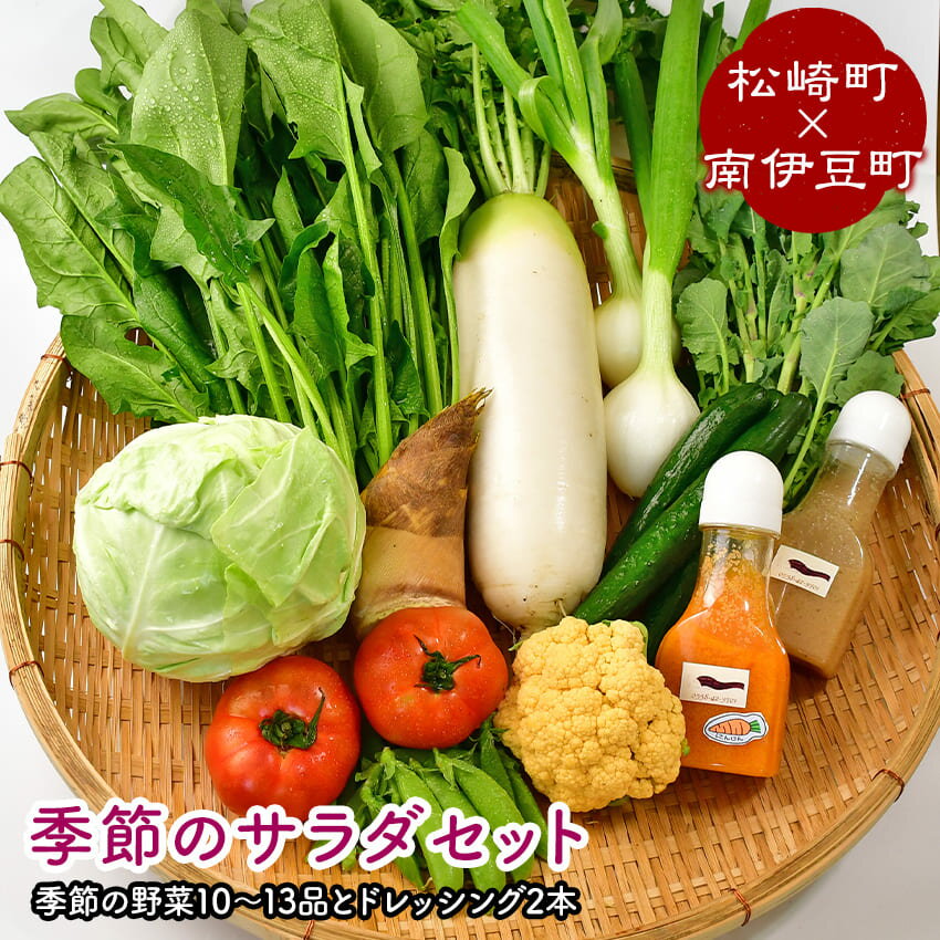 【ふるさと納税】伊豆からお届け！季節のサラダセット（ 南伊豆町 × 松崎町 ） 野菜 詰め合わせ 無添加..