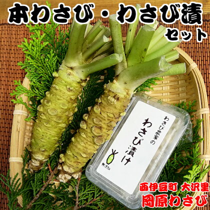 わさび 本わさび 山葵 わさび漬 刺身 そば わさび丼 薬味 伊豆 西伊豆 【世界農業遺産認定】西伊豆町の本わさび・わさびづけセット