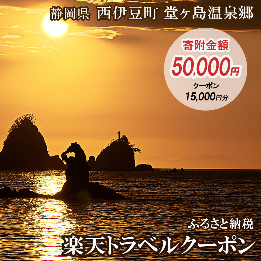 静岡の旅行券（宿泊券） 【ふるさと納税】静岡県西伊豆町・堂ヶ島温泉郷の対象施設で使える楽天トラベルクーポン 寄附額50,000円 トラベルクーポン 旅行券 旅行 ホテル 民宿 旅館 宿 宿泊券 宿泊補助券 温泉 食事 国内旅行