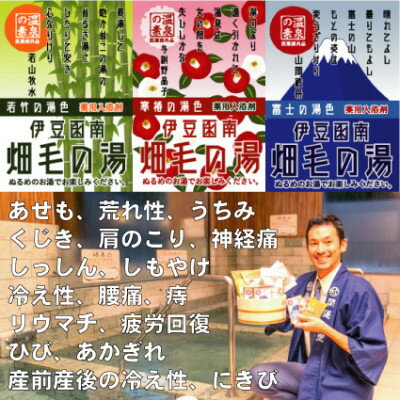 【薬用入浴剤】伊豆函南畑毛の湯:畑毛温泉の成分そのままの「温泉の素」10回分×3種類を1袋ずつ【1269295】