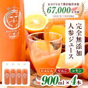【ふるさと納税】無添加ストレートにんじんジュース900ml×4本 国産りんご・国産レモンを使用した野菜ジュース【1624547】