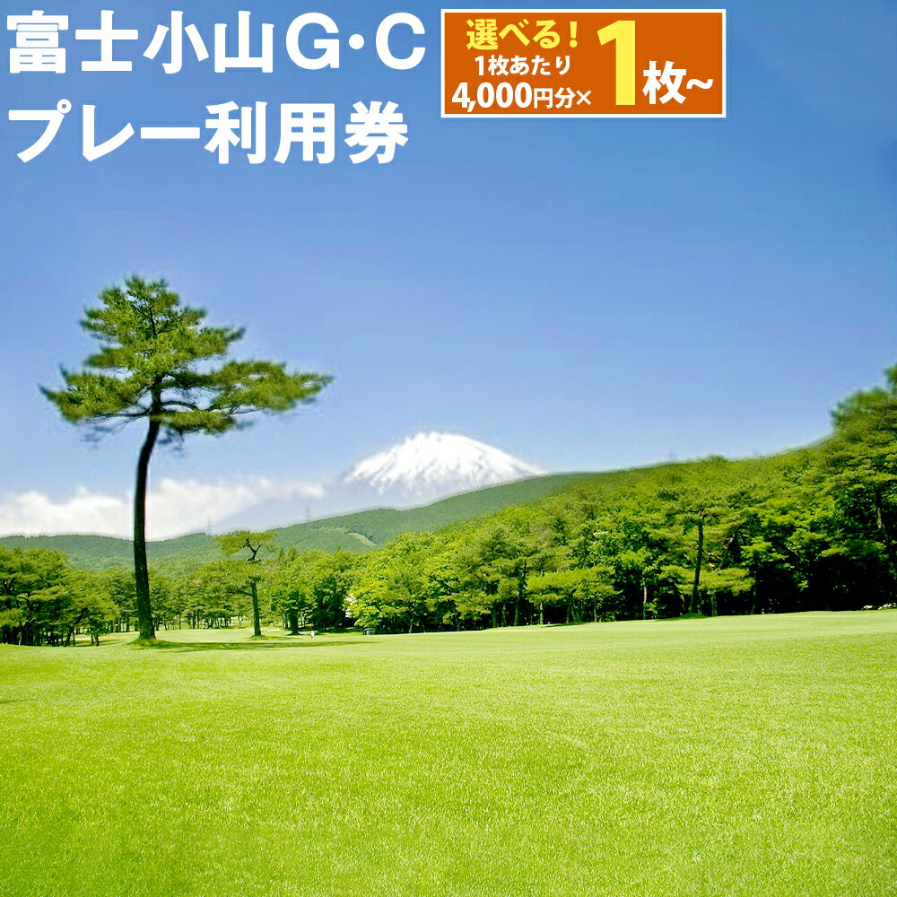 富士小山G・C プレー 利用券 | 4000円分〜 選べる 利用券 チケット 1枚 4000円×1枚〜 5枚 20枚 ゴルフ ゴルフ場 18ホール フラット ゴルフプレー券 ゴルフ利用券 富士山 富士 景観 券 富士小山ゴルフクラブ 静岡県 小山町 送料無料