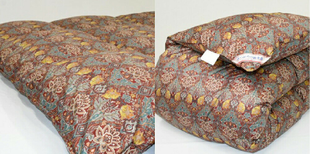 【ふるさと納税】2層式キルト 羽毛 掛けふとんポーランド産 マザーホワイトグースダウン93％ ピンク系 ブルー系 柄おまかせ | ヨコ約150cm×タテ約210cm 布団 掛け布団 掛布団 軽量 ダウン 寝具 静岡県 小山町 送料無料