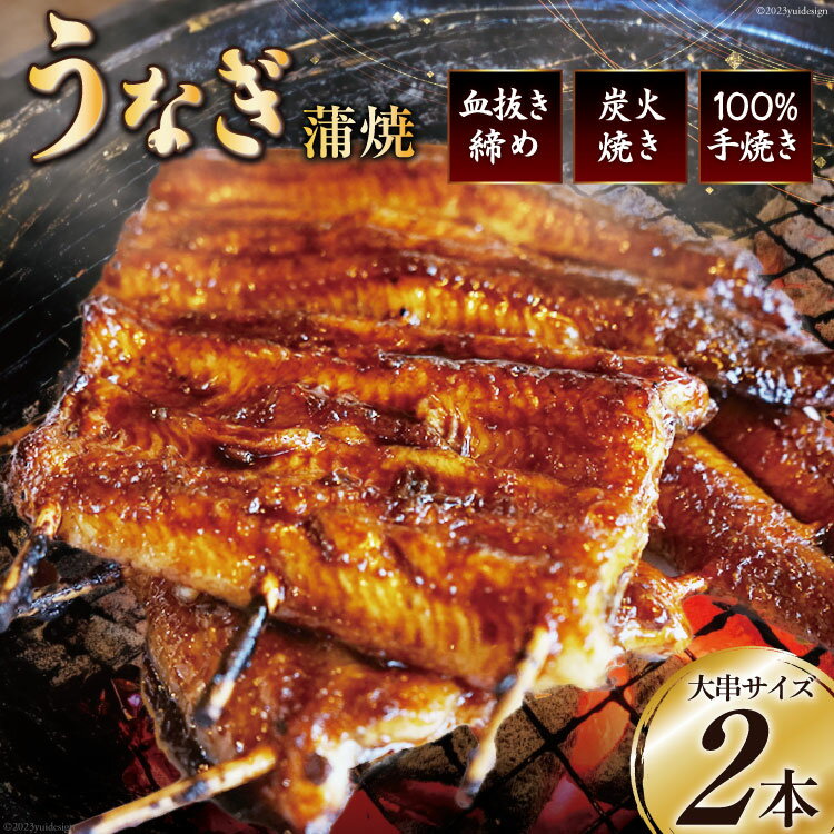 血抜き締め国産新仔うなぎを炭火で1本1本丁寧に手焼きした「うなぎ蒲焼 大串 2本セット」 [ヤママツ村田商店 静岡県 吉田町 22424162]