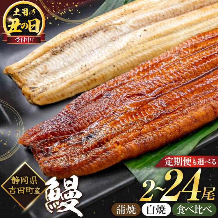 【ふるさと納税】 うなぎ 国産 蒲焼 白焼 食べ比べ 2尾〜24尾 選べる種類 回数 定期便 3回 6回 タレ山椒付 [大井川うなぎ 静岡県 吉田町 22424568] 鰻 ウナギ unagi 蒲焼き 白焼き 真空パック 静岡県吉田町産 丑の日配送 ◎