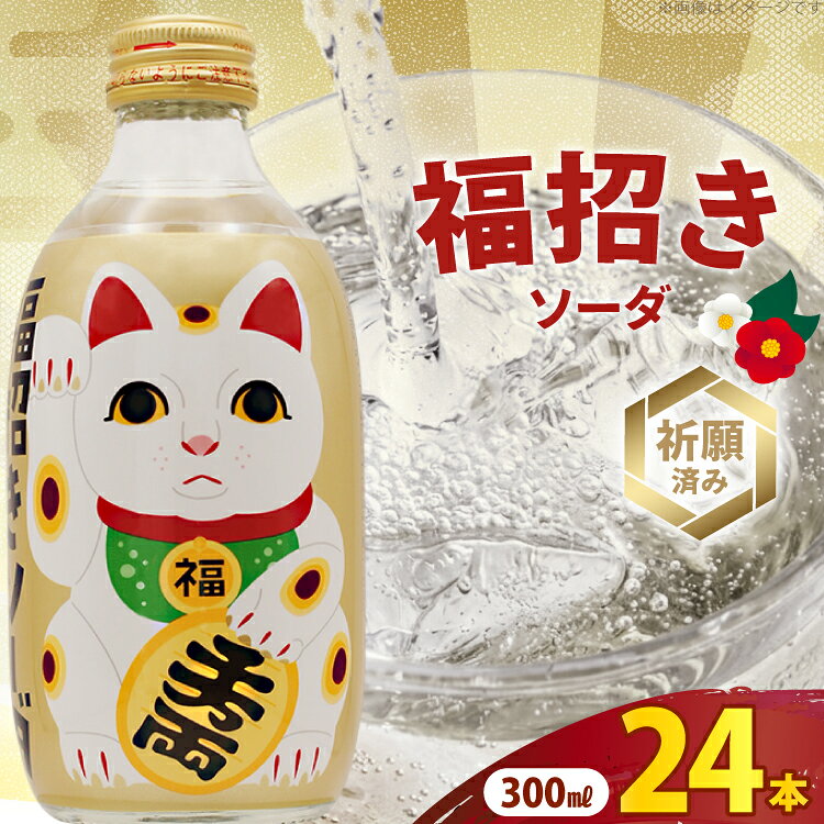 ソーダ 福招きソーダ 炭酸飲料 300ml 24本  そーだ サイダー お土産 土産 みやげ 木村飲料