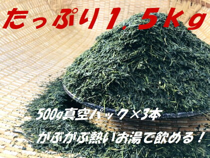 お茶 静岡 緑茶 業務用 / 川根番茶500g×3本