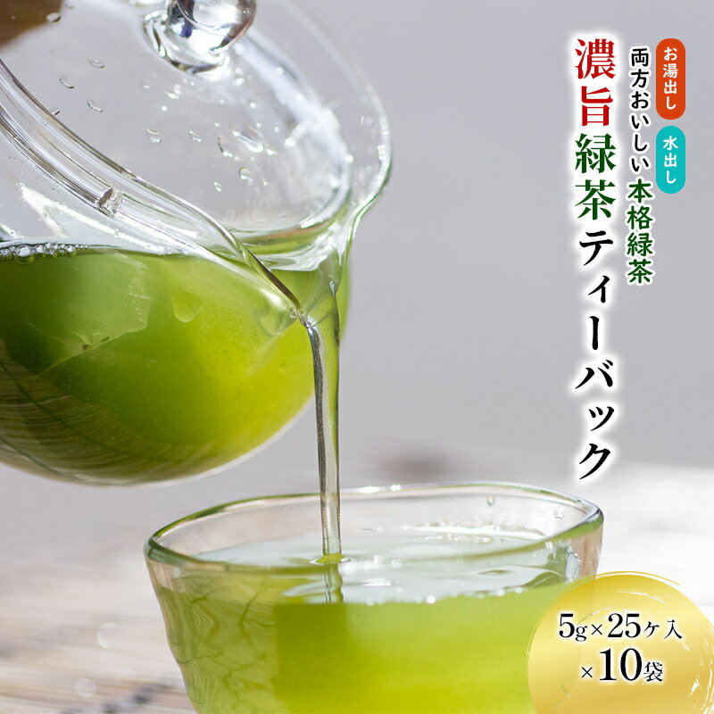 濃旨緑茶ティーバック5g×25ケ入×10袋 [飲料類・お茶・セット・詰め合わせ・深蒸し茶]