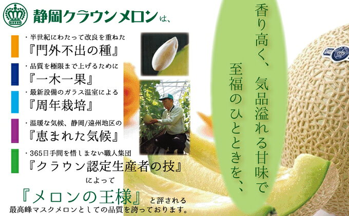 【ふるさと納税】クラウンメロン 3玉 白等級 メロン 果物 フルーツ 旬の果物 旬のフルーツ 青肉 高級フルーツ マスクメロン 静岡 森町　お届け：1～2週間(時期・収穫状況により1ヶ月以上かかる場合がございます) ◆返礼品到着後、すぐに状態をご確認ください◆ f224618-mori-10000382 静岡県森町 サンプル画像3