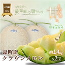 【ふるさと納税】クラウンメロン【並(白等級)】大玉(1.4kg前後)2玉入り 果物類 メロン青肉 フルーツ
