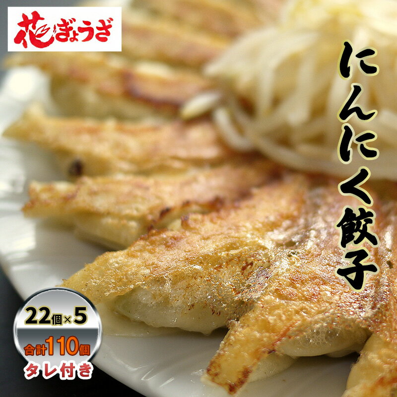 【ふるさと納税】にんにく餃子110個(22個入×5袋) 惣菜 冷凍餃子 中華 夕飯 夜ごはん おかず お酒のあて おつまみ ビールのおつまみ