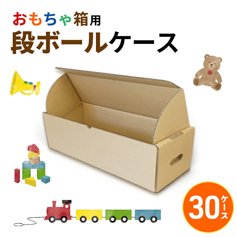 【ふるさと納税】おもちゃ箱用段ボールケース30ケース 収納 整理 生活雑貨 衣類 箱 ダンボール フタ付き 保管 頑丈 耐久性 安定感 組み立て簡単 道具不要 静岡県 森町