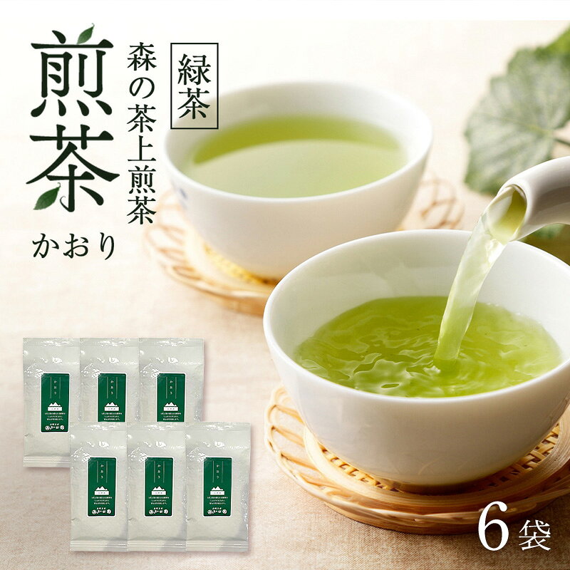 【ふるさと納税】森の茶上煎茶 かおり 100g×6袋 茶 お茶 緑茶 煎茶 茶葉 森町 静岡県　お届け：2027年6月1日～2028年4月10日