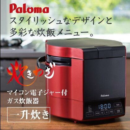 【レッド】家庭用マイコンジャー付ガス炊飯器「炊きわざ」10合タイプ　PR-M18TR