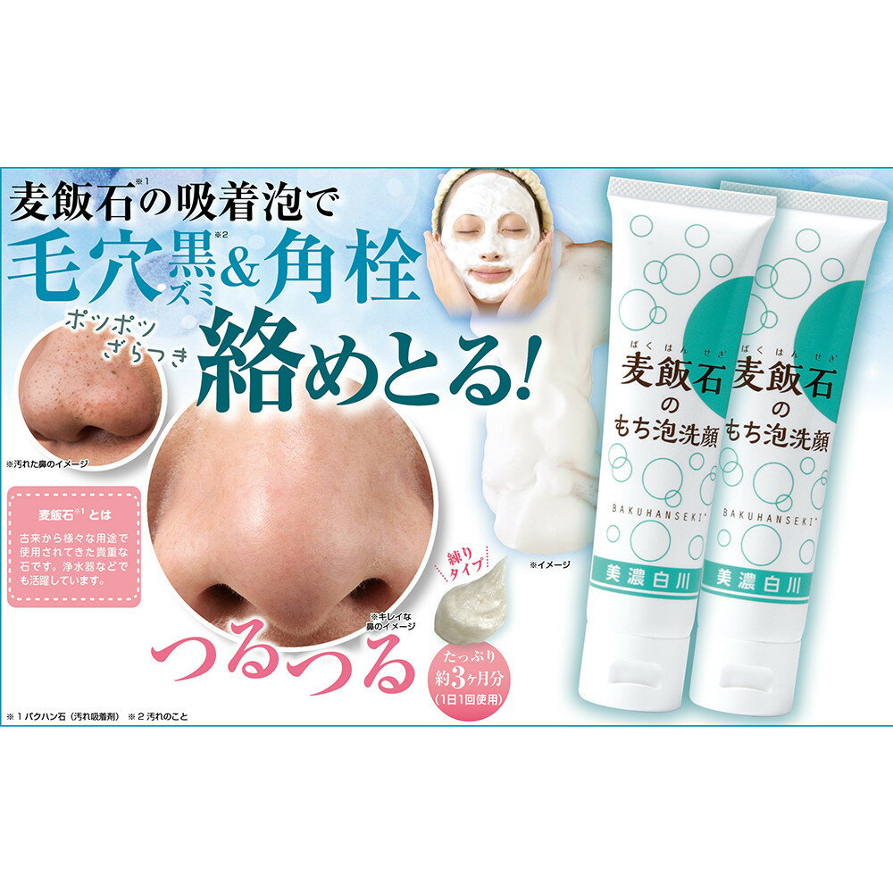 麦飯石のもち泡洗顔 100g×2本