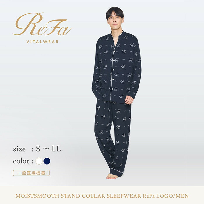 リファ バイタルテック モイストスムース スタンドカラースリープウェア ReFaロゴ/MEN