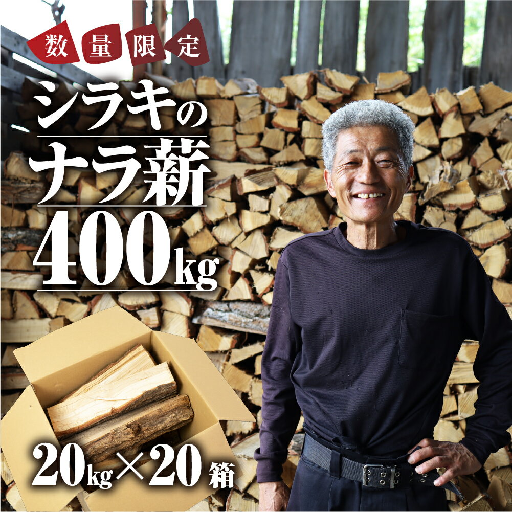 【ふるさと納税】ナラ 乾燥薪 400kg 楢 20kg × 20箱 楽天限定 大容量 国産 焚火 キャンプ アウトドア BBQ キャンプ用品 アウトドアグッズ ...